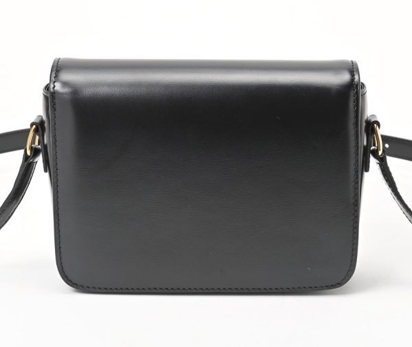 imgrc0105327361 Celine Teen Triomphe Shiny Calfskin Bag Black