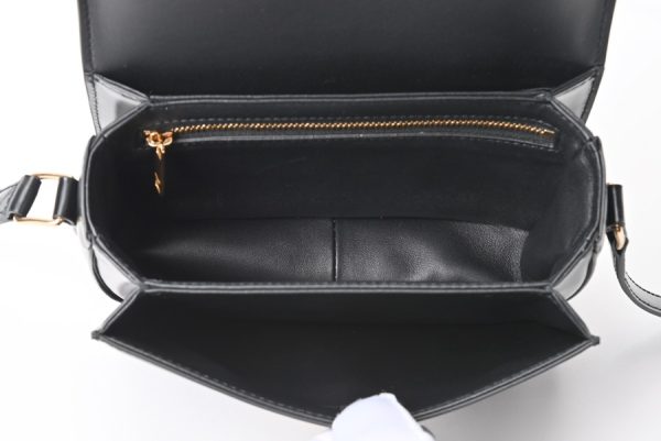 imgrc0105327365 Celine Teen Triomphe Shiny Calfskin Bag Black