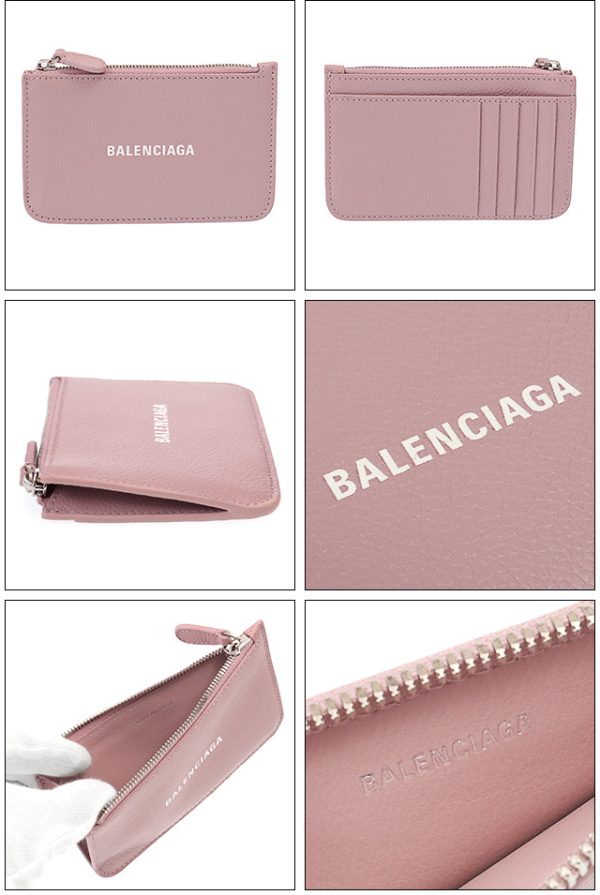 imgrc0106042049 BALENCIAGA Cash Zip Pouch Card Case Key Pouch Pink x White