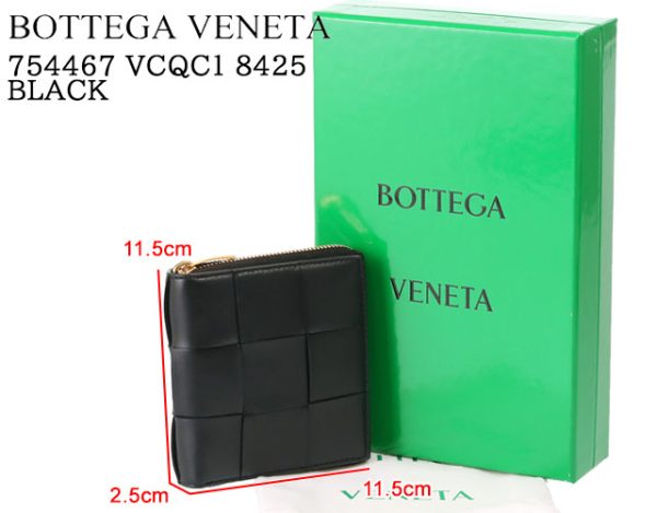 imgrc0106235014 BOTTEGA VENETA Small Cassette Compact Zip Wallet Black