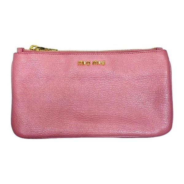 imgrc0112001741 MIU MIU Madras Shoulder Bag Crossbody Leather Bag Pink