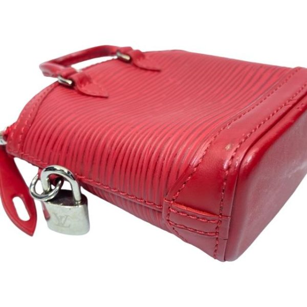 imgrc0116677823 Louis Vuitton Mini Lockit Bag Charm Keychain Epi Leather Red