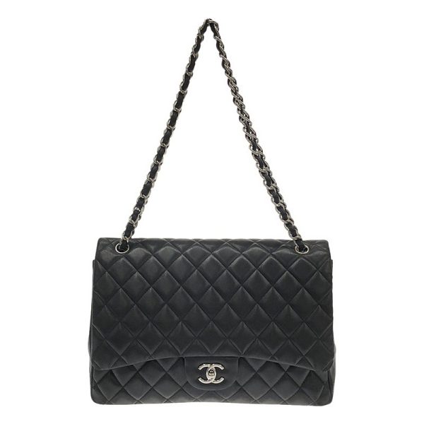 inr2h8ehofma 1 Chanel Matelasse Lambskin Chain Shoulder Bag Black