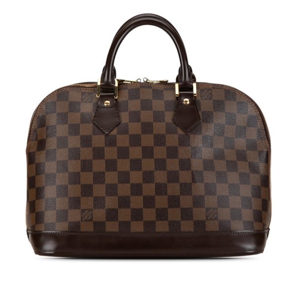 isp0cqfnsbg88yde 3 Louis Vuitton Damier Alma Handbag N51131 Brown Leather