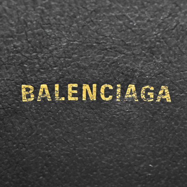 itnn7j71aayw 06 Balenciaga Logo Camera Leather Shoulder Bag Black