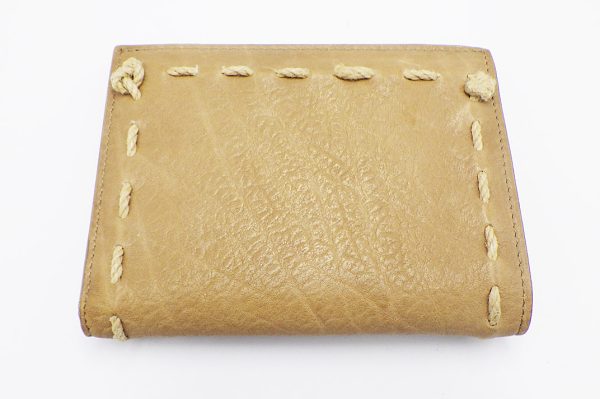 j485 2 Bottega Veneta Leather Bifold Wallet Natural Biege