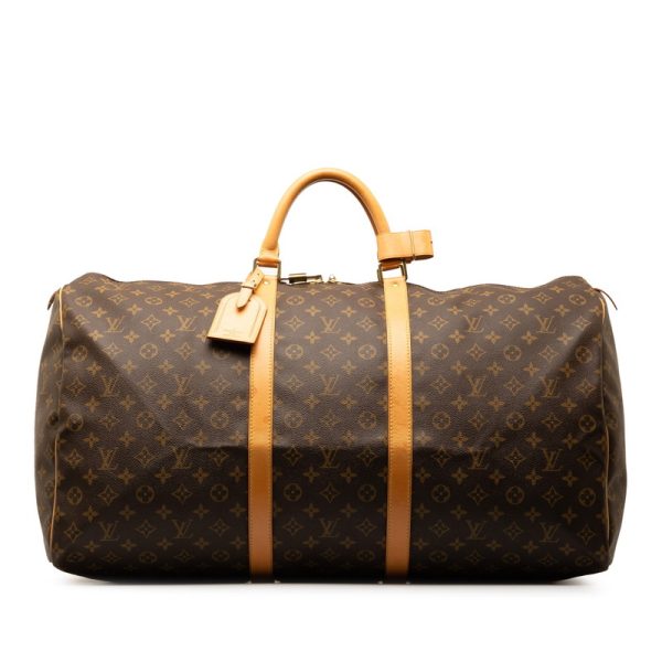 jbdj16bg4mdg698f 1 Louis Vuitton Monogram Keepall 60 Bag M41422 Brown