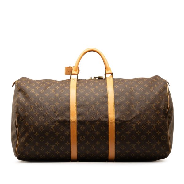 jbdj16bg4mdg698f 3 Louis Vuitton Monogram Keepall 60 Bag M41422 Brown