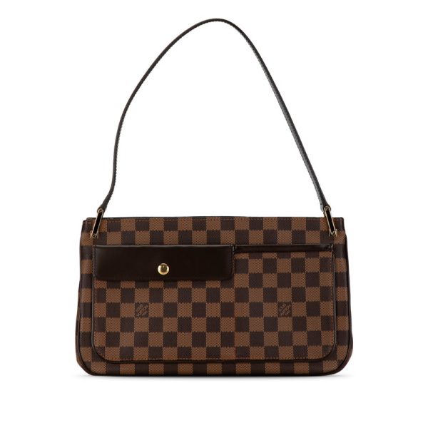 jbit17j573g6lked 1 Louis Vuitton Damier Aubagne Shoulder Bag Brown