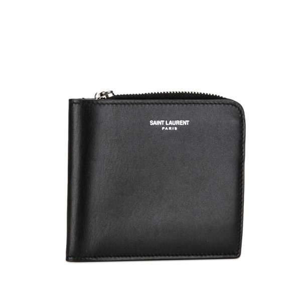 jny6daaj9qz7ddco 2 Saint Laurent East West Zip L Shaped Zipper Wallet Black