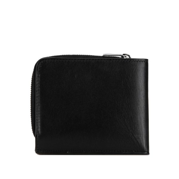 jny6daaj9qz7ddco 3 Saint Laurent East West Zip L Shaped Zipper Wallet Black