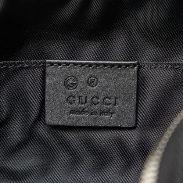 jo4ouwbe7zzycse4 6 Gucci Sherry Line Waist Pouch Body Bag Black Canvas Leather