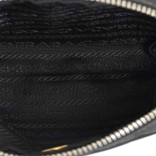 jul4elwdgrq428be 5 Prada Ribbon Pouch Black Nylon