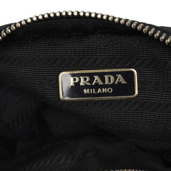 jul4elwdgrq428be 6 Prada Ribbon Pouch Black Nylon