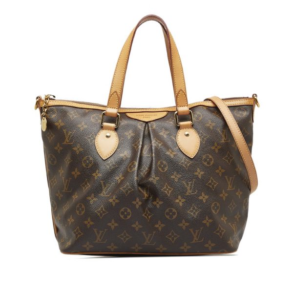 jy5hrue03bokvvxs 1 Louis Vuitton Monogram Palermo PM Handbag Shoulder Bag Brown