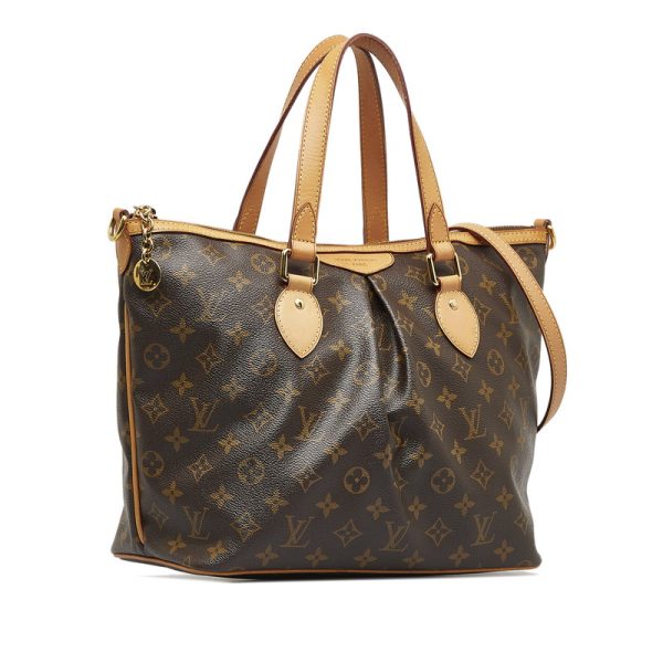 jy5hrue03bokvvxs 2 Louis Vuitton Monogram Palermo PM Handbag Shoulder Bag Brown