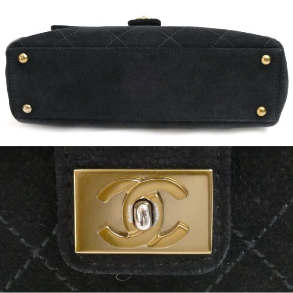 k23 2653 1 3 CHANEL Wild Stitch Shoulder Bag Black