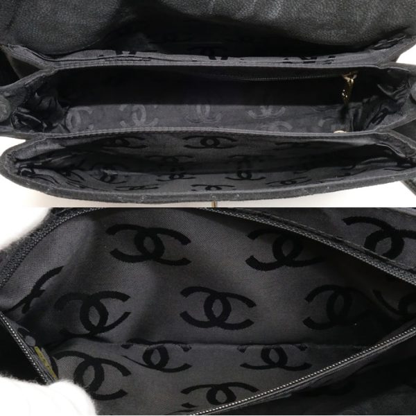 k23 2653 1 4 CHANEL Wild Stitch Shoulder Bag Black