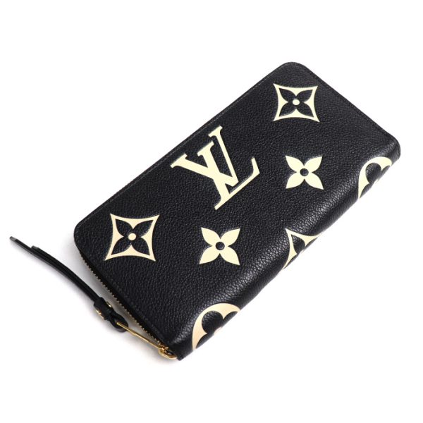 k23 3321 1 1 LOUIS VUITTON Zippy Long Wallet Bicolor Empreinte Black