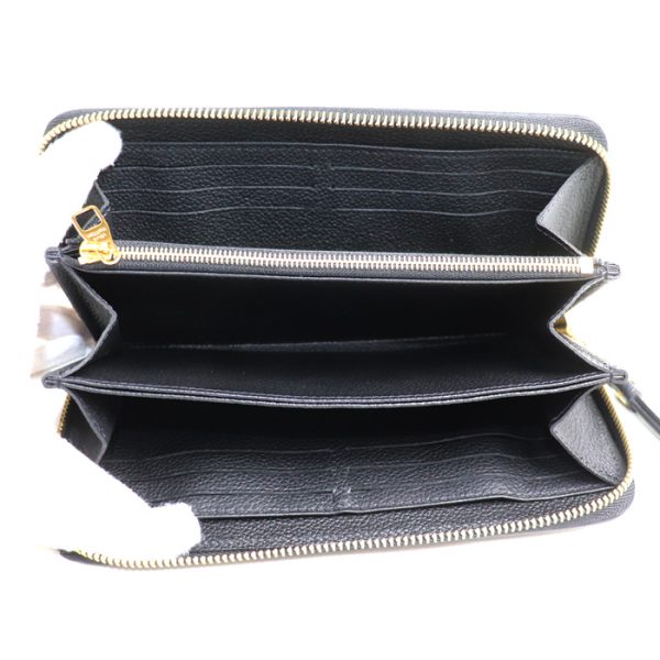 k23 3321 1 3 LOUIS VUITTON Zippy Long Wallet Bicolor Empreinte Black