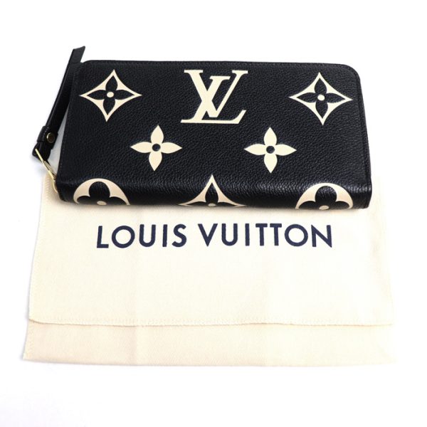 k23 3321 1 7 LOUIS VUITTON Zippy Long Wallet Bicolor Empreinte Black