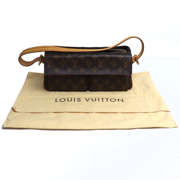 k23 3683 1 3692 LOUIS VUITTON Vivacite MM Shoulder Bag Monogram Brown