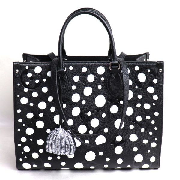 k23 4215 1 4216 LOUIS VUITTON On the Go MM Yayoi Kusama M46389 Empreinte Black