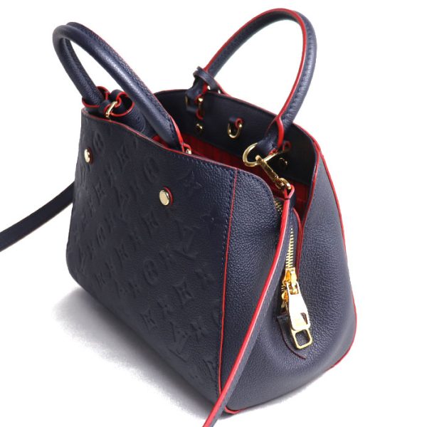 k23 4241 1 4243 LOUIS VUITTON Montaigne BB Shoulder Bag Empreinte Navy Blue