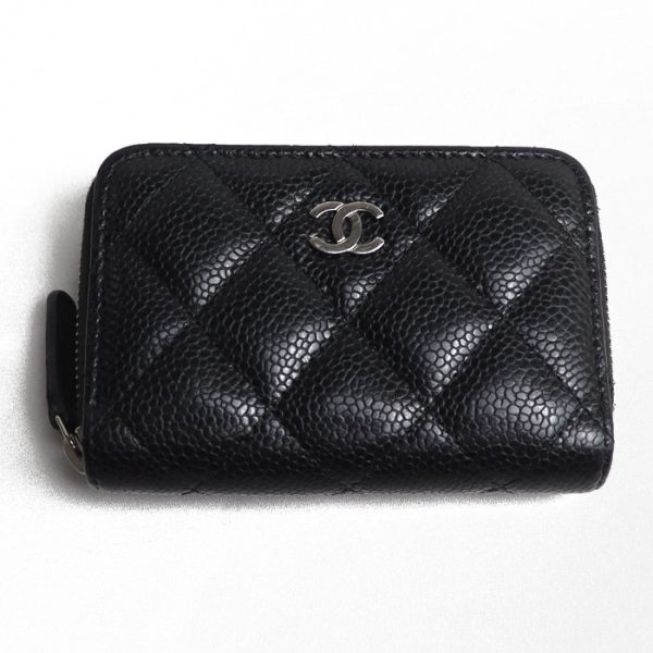 k23 4334 1 4335 CHANEL Classic Zip Coin Case AP0216 Black