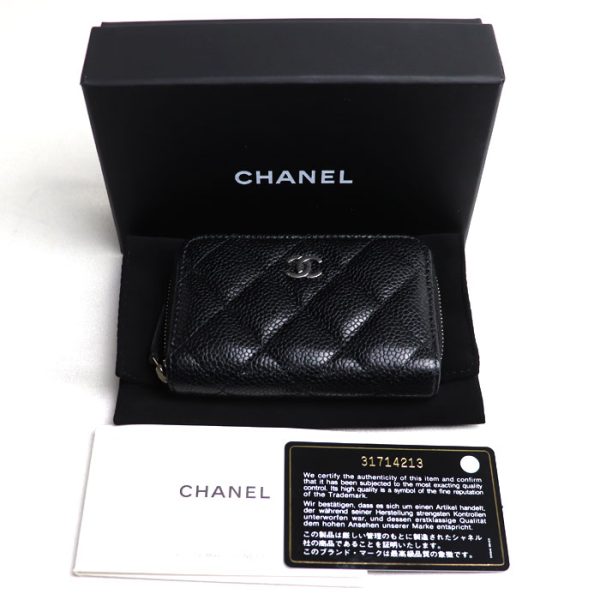 k23 4334 1 4343 CHANEL Classic Zip Coin Case AP0216 Black