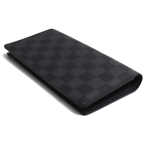 k23 786 1 788 LOUIS VUITTON Portefeuille Brazza Long Wallet Damier Graphite Gray Black