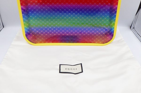 k5176 6 Gucci Vinyl Tote Bag Rainbow