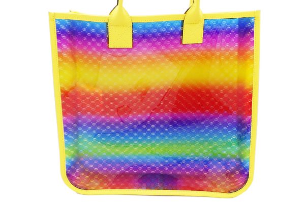 k5419 1 Gucci Vinyl Tote Bag Rainbow