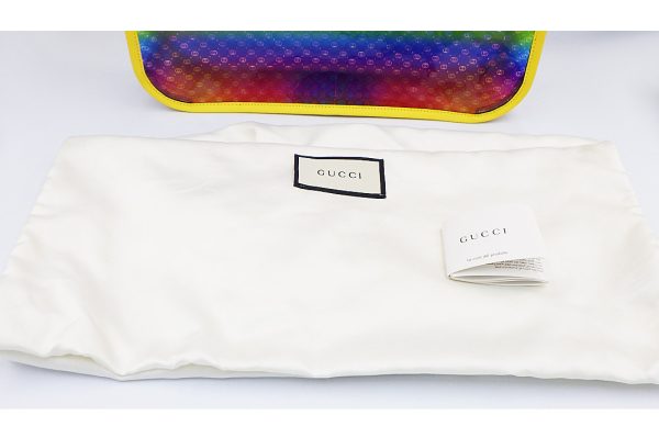 k5419 6 Gucci Vinyl Tote Bag Rainbow