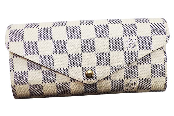 k7466 1 Louis Vuitton Damier Canvas Portefeuille Josephine Bag Azur