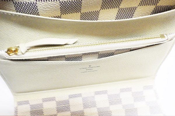 k7466 7 Louis Vuitton Damier Canvas Portefeuille Josephine Bag Azur