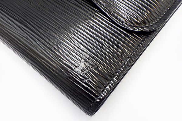 k7492 3 Louis Vuitton Epi Leather Portefeuil Eugenie Wallet Black