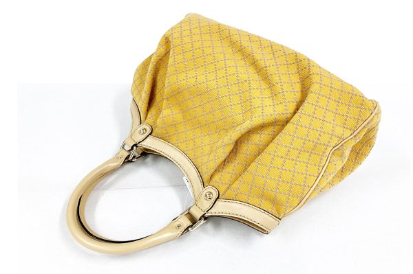 kak6610 2 Gucci Diamante Leather Sookie Bag Yellow