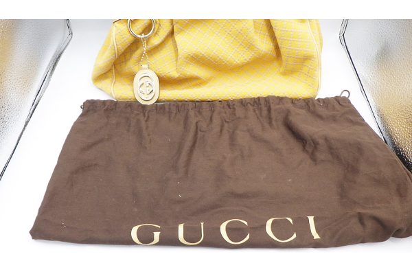 kak6610 8 Gucci Diamante Leather Sookie Bag Yellow