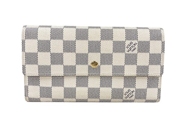 kbbyt7267 1 Louis Vuitton Damier Azur Portefeuille Sarah Wallet