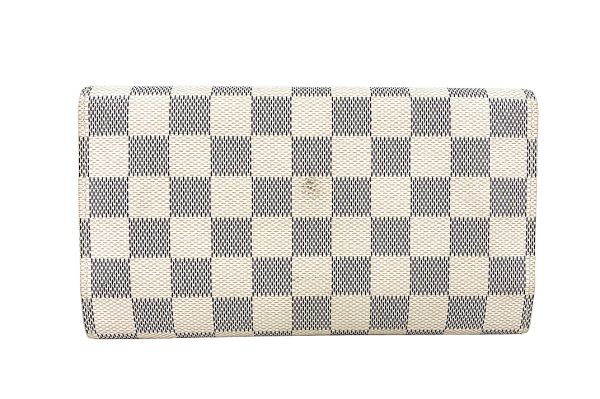 kbbyt7267 2 Louis Vuitton Damier Azur Portefeuille Sarah Wallet