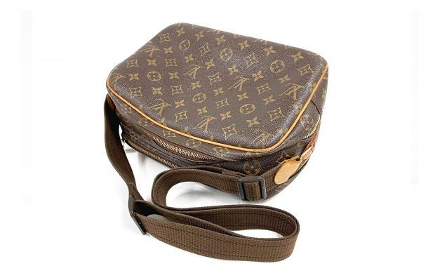 kcba4543 2 Louis Vuitton Monogram Reporter Pm Shoulder Bag Brown