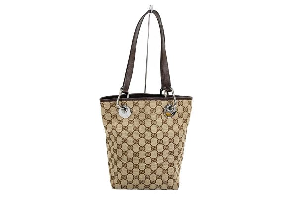 kcba87110 1 Gucci Canvas Leather GG Tote Bag Beige