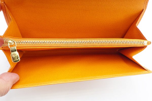 kga7331 3 Louis Vuitton Epi Leather Portefeuil International Wallet Orange