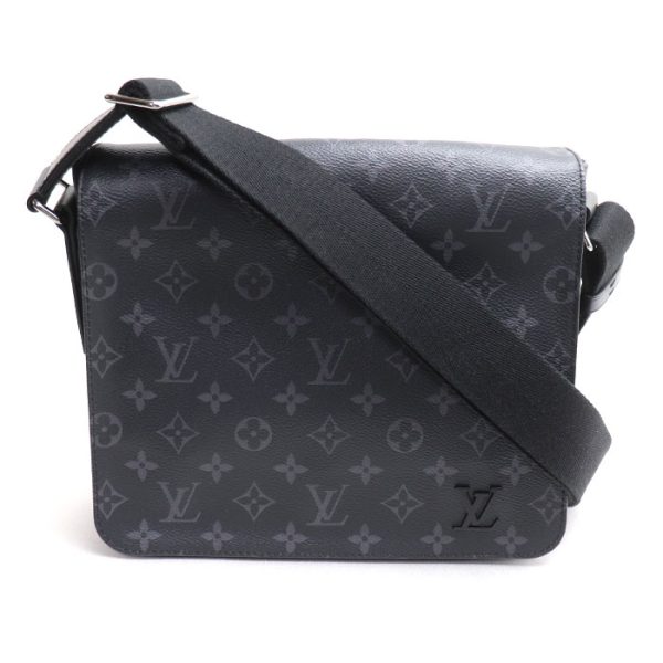 kh24 0612 25 613 LOUIS VUITTON District PM Shoulder Bag Monogram Eclipse Black