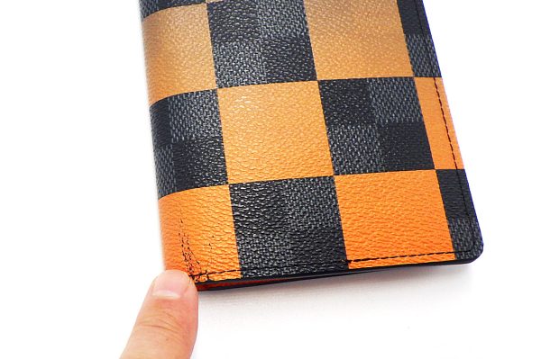 kk11004 4 Louis Vuitton Portefeuille Brazza Leather Wallet Orange