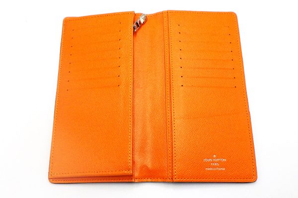 kk11004 5 Louis Vuitton Portefeuille Brazza Leather Wallet Orange