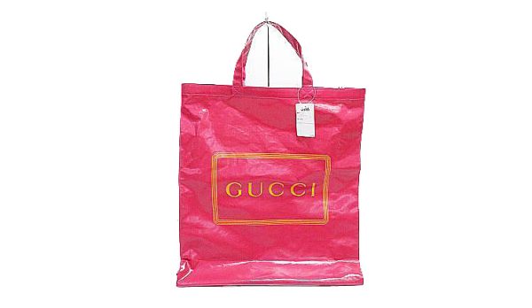 kk5502 1 Gucci Canvas Leather Tote Bag Pink