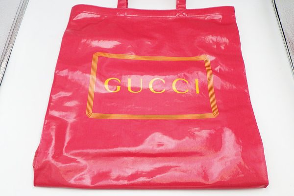 kk5502 2 Gucci Canvas Leather Tote Bag Pink