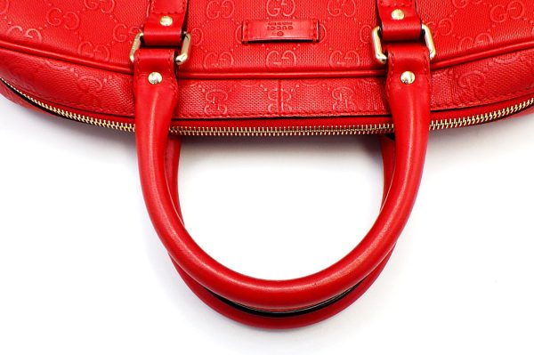 kkb409 3 Gucci Diamante Leather GG Business Bag Red